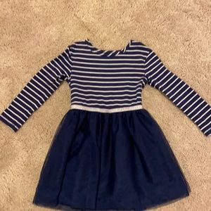 Cat & Jack Navy blue striped tutu dress, XS